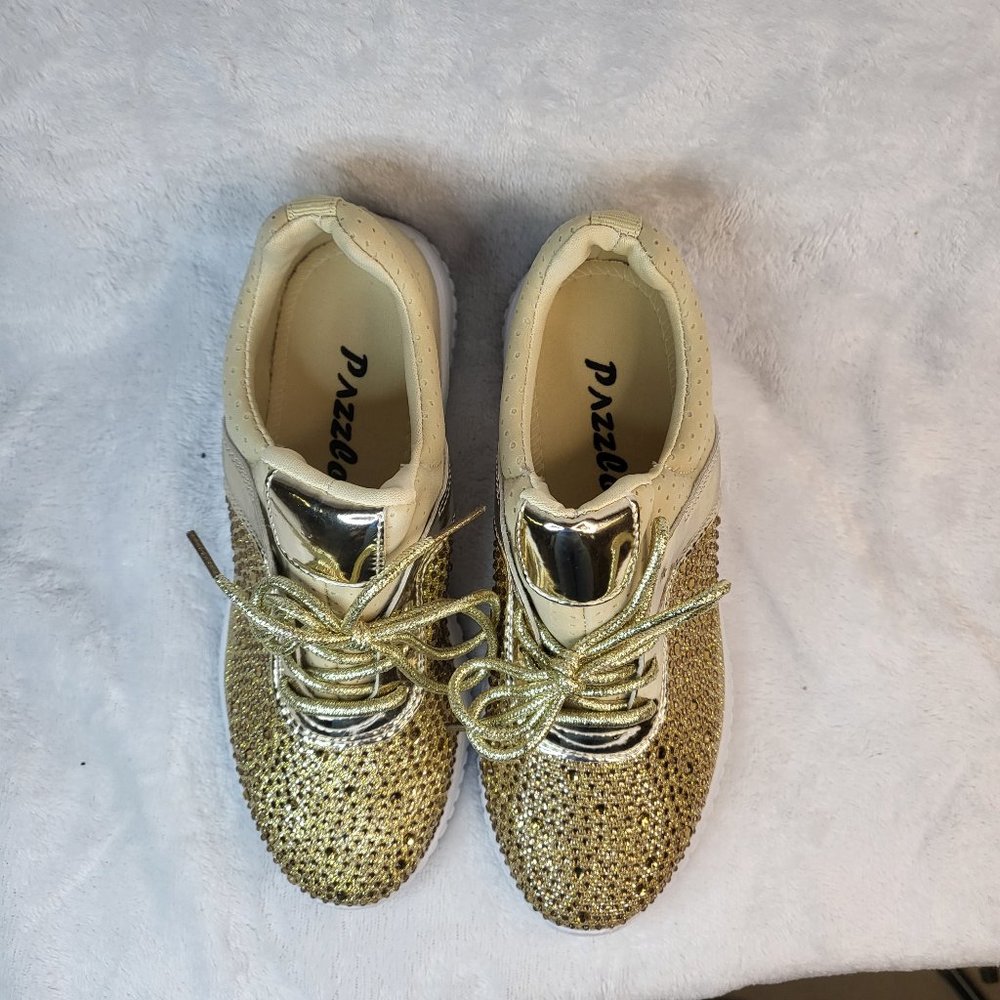 Pazzle Gold Bling Fashion Sneakers - Picture 4 of 6